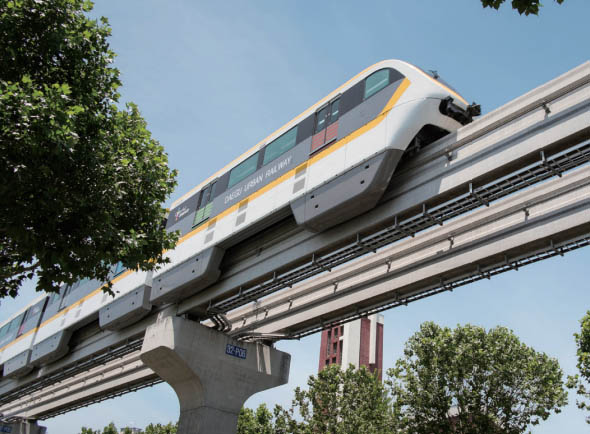 하늘열차라는 별명을 얻은 대구도시철도 3호선 열차